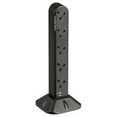 Pifco 2M Surge Protected Tower With 2M Lead 10G