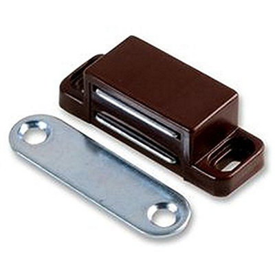Magnetic Catch Small Brown (Pk10) Fasteners & Hardware Door Fittings from B&Q