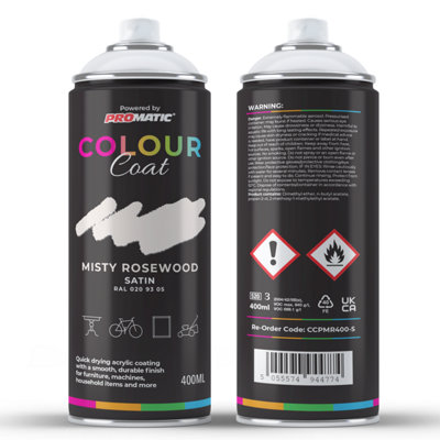 B&Q -  Colour Coat Misty Rosewood Ral 020 93 05 Satin Paint 400Ml
