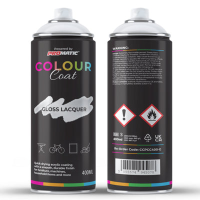 Colour Coat 5X Clear Coat Clear Gloss Spray Paint 400Ml - Image 3