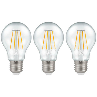 Crompton Lamps Led Gls 5W E27 Dimmable Filament Warm White Clear (40W Eqv) (3 Pack) from B&Q