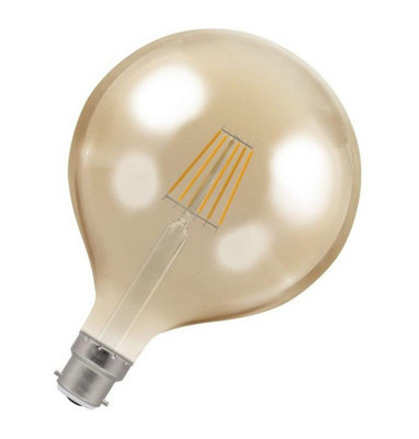 Crompton Lamps Led G125 Globe 7.5W B22 Dimmable Filament Extra Warm White Antique Bronze (60W Eqv) (3 Pack) from B&Q
