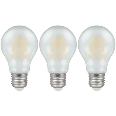 Crompton Lamps Led Gls 7.5W E27 Dimmable Filament Warm White Pearl (60W Eqv) (3 Pack) from B&Q