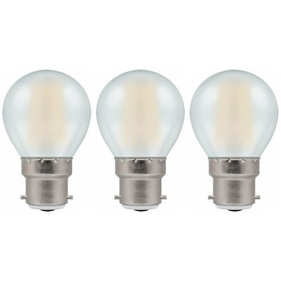 Crompton Lamps Led Golfball 5W B22 Dimmable Filament Pearl Warm White (40W Eqv) (3 Pack) from B&Q