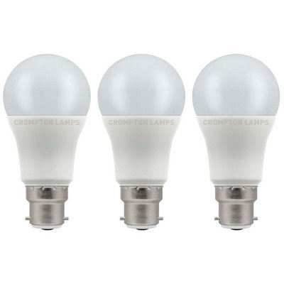 Crompton Lamps Led Gls 11W B22 Warm White Opal (75W Eqv) (3 Pack) from B&Q
