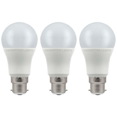 Crompton Lamps Led Gls 11W B22 Dimmable Warm White Opal (75W Eqv) (3 Pack) from B&Q