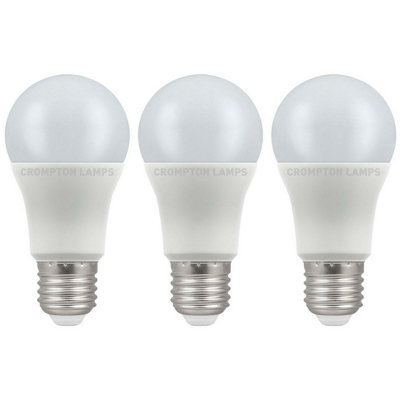 Crompton Lamps Led Gls 11W E27 Dimmable Cool White Opal (75W Eqv) (3 Pack) from B&Q