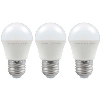 Crompton Lamps Golfball Led E27 Bulb5W40W EqvCool White 4000K15,000-HrsDimmable Bulbs For Lamps3-Pack from B&Q