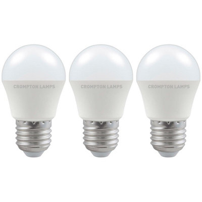 Crompton Lamps Led Golfball 5W E27 Dimmable Daylight Opal (40W Eqv) (3 Pack) from B&Q
