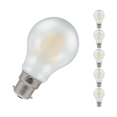 Crompton Lamps Led Gls 7.5W B22 Dimmable Filament (5 Pack) Pearl Cool White (60W Eqv) from B&Q