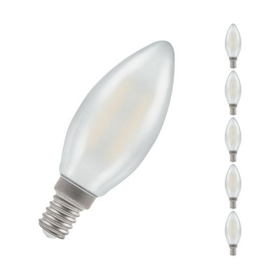 Crompton Lamps Led Candle 2.2W E14 Filament (5 Pack) Pearl Warm White (25W Eqv) from B&Q