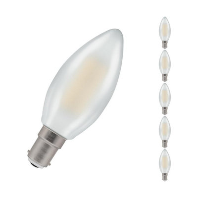 Crompton Lamps Led Candle 4.2W B15 Filament (5 Pack) Pearl Warm White (40W Eqv) from B&Q