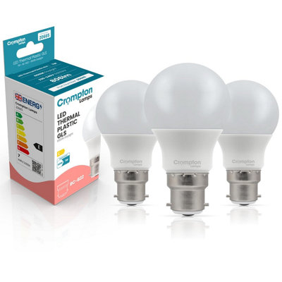 B&Q -  Gls Led B22 Bulb7W60W EqvDaylight 6500K15,000-HrsDimmable Bulbs For Lamps3-Pack