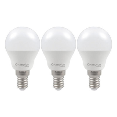 Crompton Lamps Led Golfball 2.2W E14 (3 Pack) Warm White Opal (25W Eqv) (3 Pack) from B&Q