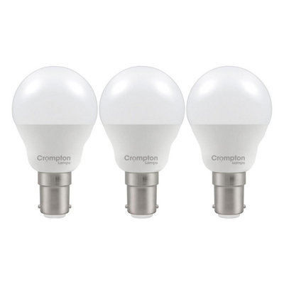 Crompton Lamps Golfball Led B15 Bulb6.5W60W EquivalentWarm White 2700K15,000-HrsDimmable Bulbs For Lamps3-Pack from B&Q