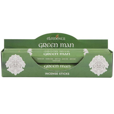 B&Q -  Set Of 6 Packets Of Elements Green Man Incense Sticks