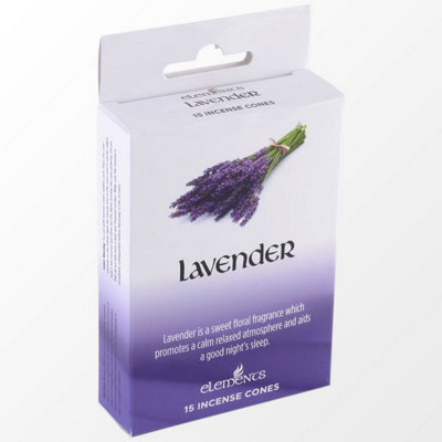 Something Different Set Of 12 Packets Of Elements Lavender Incense Cones from B&Q