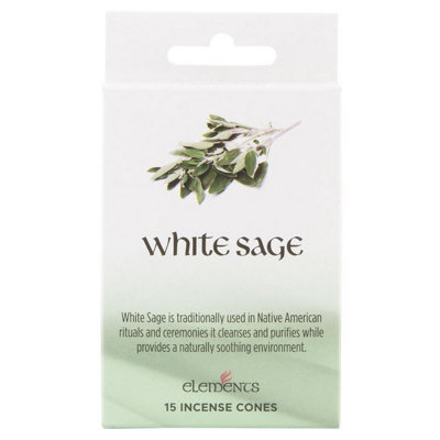 Something Different Set Of 12 Packets Of Elements White Sage Incense Cones from B&Q