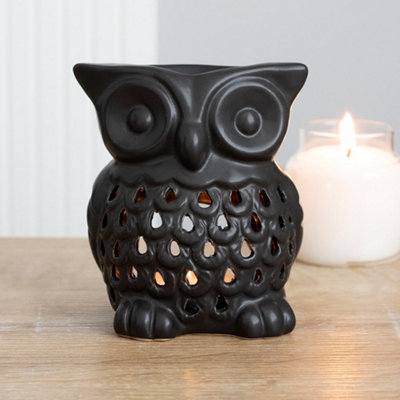 Ceramic Black Owl Oil Burner H11 X W9 Cm from B&Q