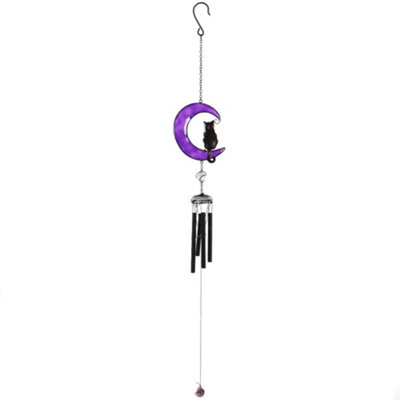 B&Q -  Black Cat Windchime For Garden Decor