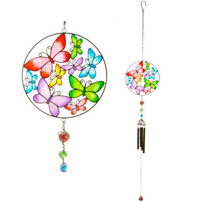 Something Different Circle Butterfly Windchime For Garden from B&Q