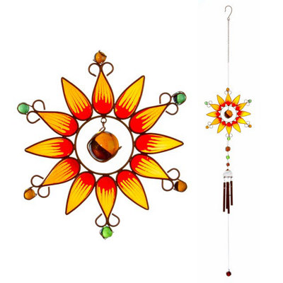 Something Different Orange Sunflower Windchime For Outdoors from B&Q