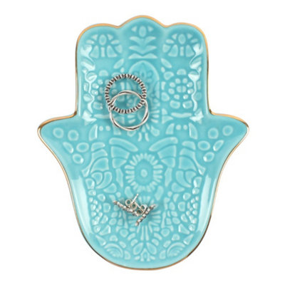  - Turquoise Hamsa Hand Jewellery Dish