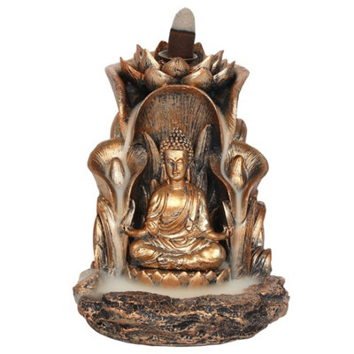 Something Different Bronze Buddha Backflow Incense Burner