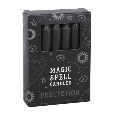 12 Magic Candles with Protection 10 cm Black - Image 9