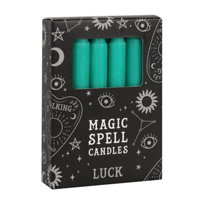 Something Different Set Of 12 Green 'luck' Spell Candles from B&Q