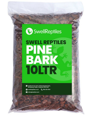 Premium Pine Bark Reptile SubstrateCoarse 10L By Swell Reptiles from B&Q