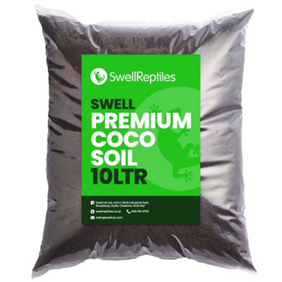 Swell Reptiles Coco Soil 10LNatural Tropical Substrate For ReptilesAmphibians & Plants from B&Q