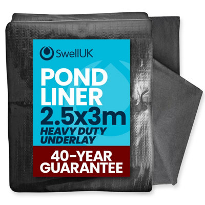 Swell Pond Liner 2.5X3M With Heavy Duty Underlay40-Year Guarantee For GardenFish & Koi Ponds from B&Q