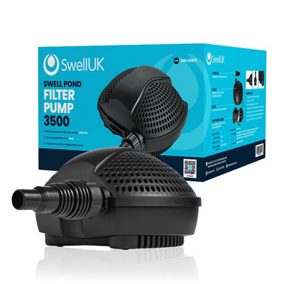 Swell Pond Pump 3500 LphSubmersible Filter PumpEnergy Efficient And Solids Handling from B&Q