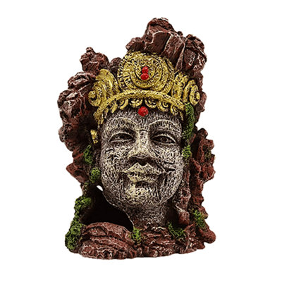 Swell Resin Face Statue For Aquarium Decor from B&Q