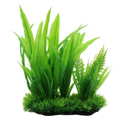 Swell Green Echinodorus Combination Artificial PlantPointed from B&Q