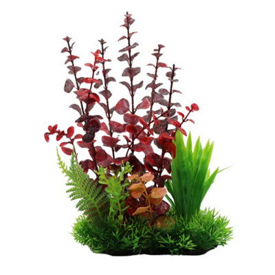 Swell Red Round-Leaf Rotala Combination Artificial Plant from B&Q
