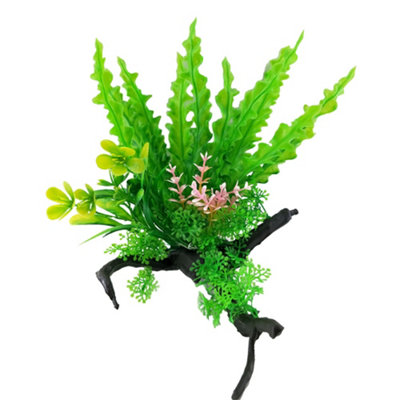 Swell Wavy Fern Combination On Dead Wood Artificial Plant from B&Q