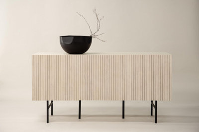 Björkön Low Cabinet Storage Tv Stand Whitewash from B&Q