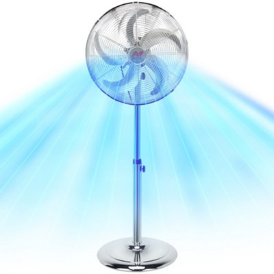 Netta 16 Inch Metal Pedestal FanChrome from B&Q