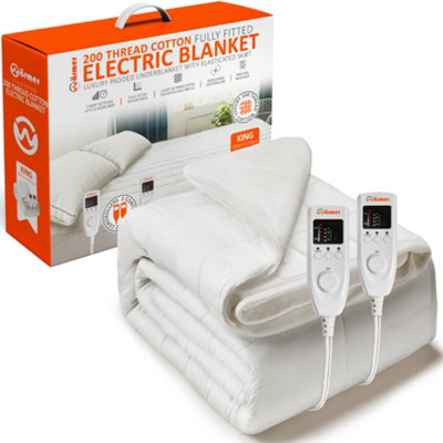 Warmer Wärmer 200 Thread Cotton Fully Fitted Electric Blanket - King