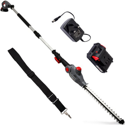 Netta 20V Cordless Pole Hedge TrimmerLong Reach Telescopic Cutter With Adjustable Head from B&Q