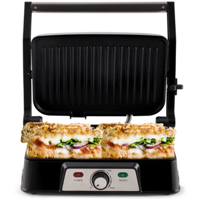 Netta Black/Silver/Light Panini Maker & Health Grill - Sandwich Toaster - 1500W Size 2