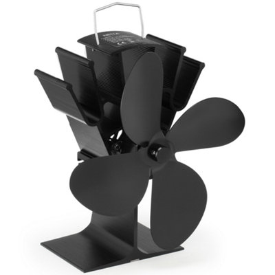 Netta 4 Blade Self-Powered Stove FanFor Fireplace Heat Circulation from B&Q