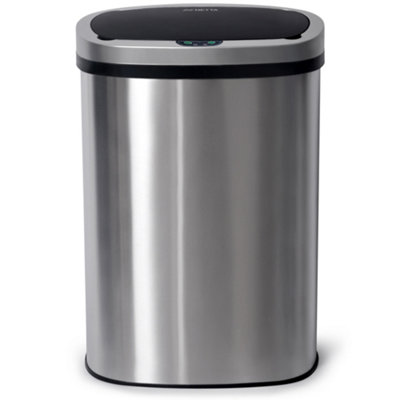 Netta 50L Sensor Bin For Kitchen - Automatic Motion Sensor Waste Rubbish Bin, Dustbin, Trash Can - Stainless Steel 50 Litre Large
