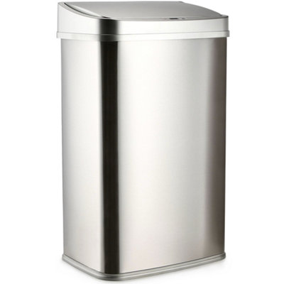 Netta 50L Sensor Bin For Kitchen - Large Automatic Motion Sensor Waste Rubbish Bin, Dustbin, Trash Can - Stainless Steel 50 Litre