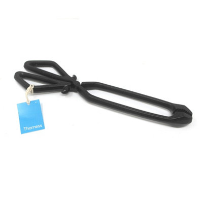 Thorness Heavy Duty Cast Iron Log Coal Tongs Fireside Fireplace from B&Q