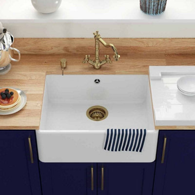 B&Q -  Lsc Butler 595 1.0 Bowl Ceramic Kitchen Sink With Waste Options