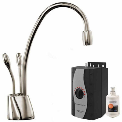 Insinkerator Hc1100Bs Brushed Steel Boiling Hot And Cold Kettle Tap With 2.5L Tank from B&Q