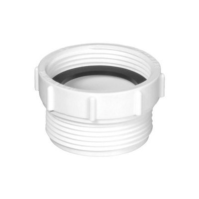 Mcalpine 1 1/4" European To Uk Sink Waste Outlet Adaptor S12A-FWhite from B&Q